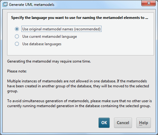UML metamodel generator