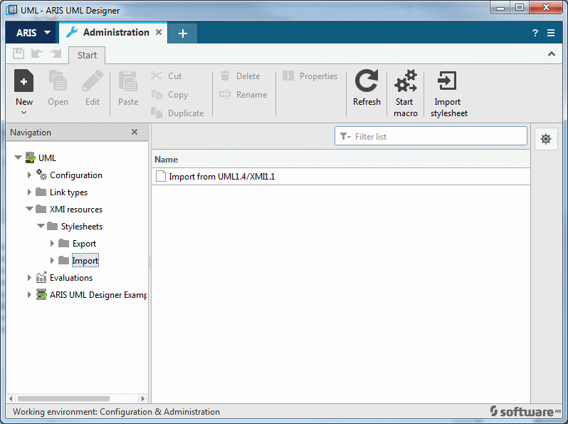 Managing XMI resources