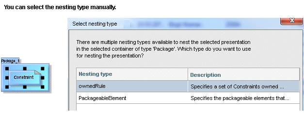 Select nesting type
