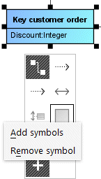 Pop-up menu in the mini toolbar