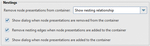 Options for nestings