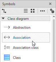 Selecting the Association edge symbol