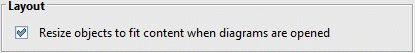 Layout option on the Designer > For new diagrams > Representation options page