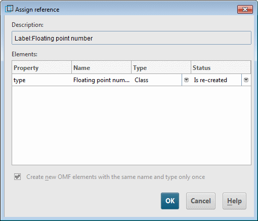 Dialog with unknown references in text editing
